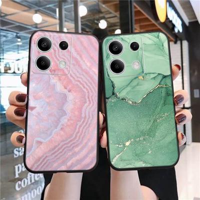 Мягкий черный силиконовый чехол с мраморным рисунком для камеры Xiaomi Redmi, противоударный защитный резиновый чехол-бампер для чехлов Redmi Note 13 Pro 13C
