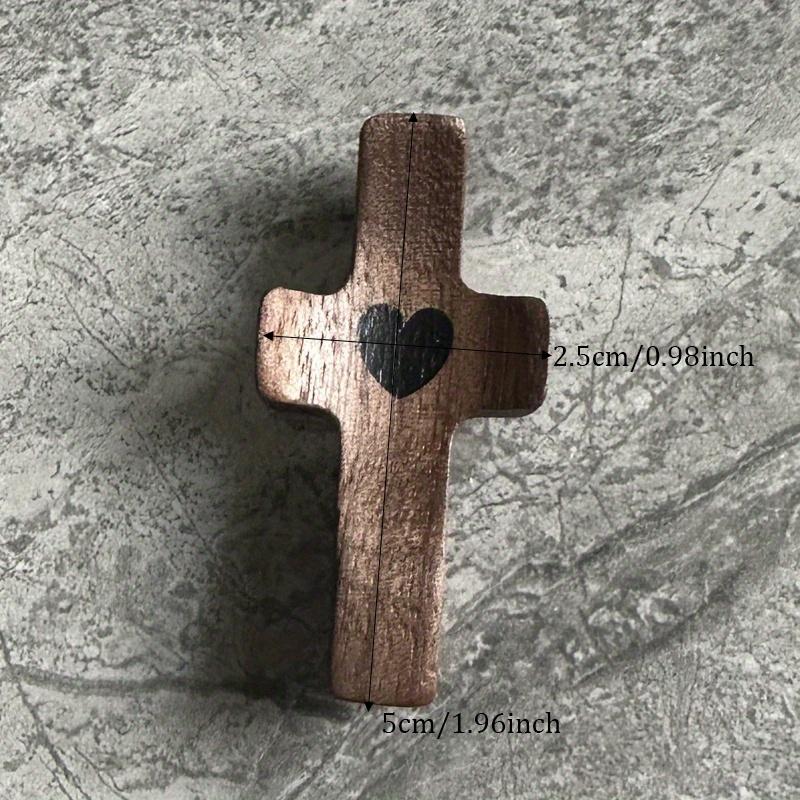Encouragement Gift, Relieve Anxiety Comfort for Clutching, Clinging and Praying, Wooden Cross Fidget, Pocket Olive Wood Crosses