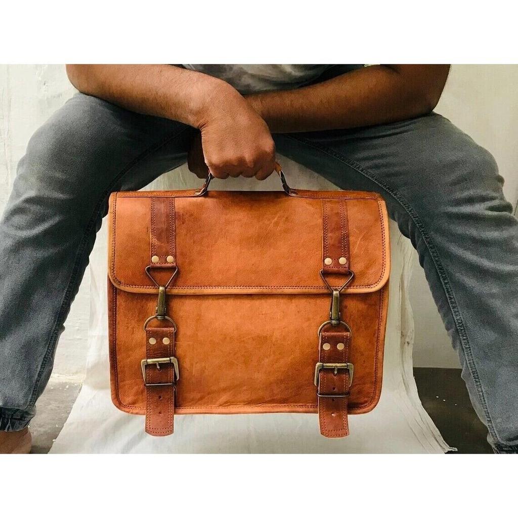 Men's Vintage Satchel Handmade New Leather Bag Laptop Messenger Shoulder