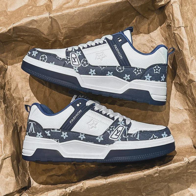 «Мужские универсальные корейские модные белые кроссовки — удобная, модная, повседневная спортивная обувь на толстой подошве»