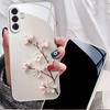Стеклянный чехол для телефона «Ветка нефритовой орхидеи» Подходит для Samsung Galaxy S26 S25 S24 S23 S22 S21 S20 FE/Ultra/Plus5G Противоударная задняя крышка