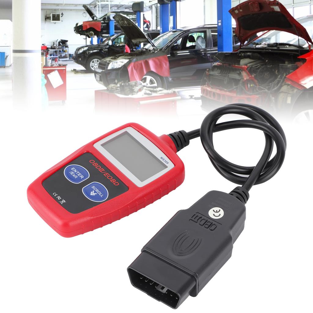 Диагностический сканер двигателя автомобиля OBD2 Детектор неисправностей ЖК-экран с подсветкой Автомобильный инструмент MS309