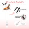 Acrylic Badge Clip for Nurses Retractable Holder, Cute Monkey Pattern Print 360 Degree Rotating Cartoon Access Card Reel Clip, Telescopic Easy-pull