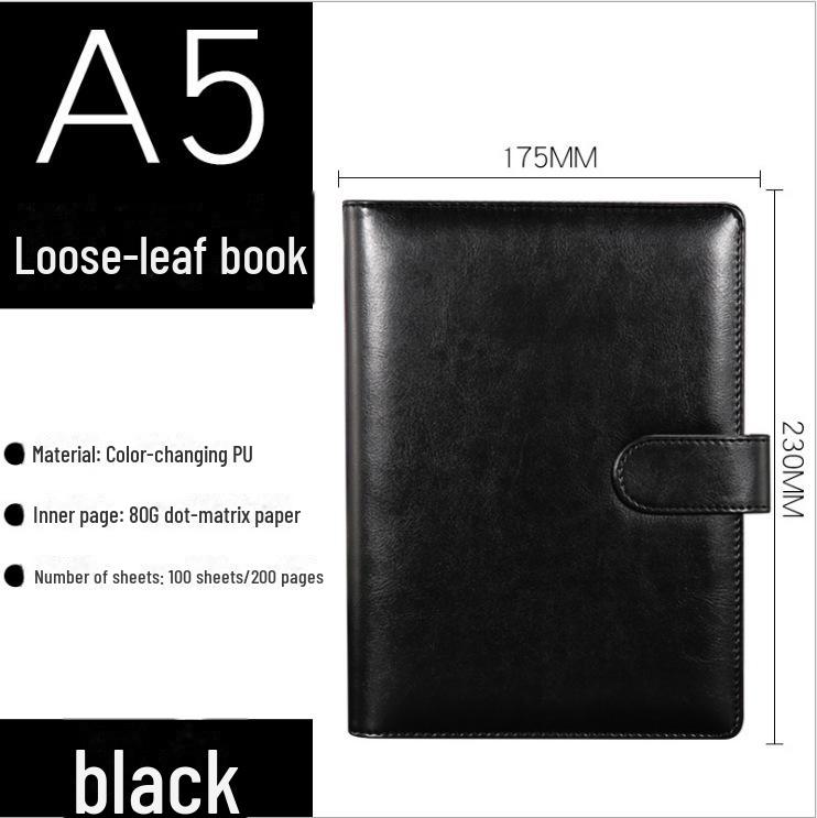 Блокнот формата А5 с кожаной обложкой премиум-класса и отрывными листами - толстый офисный блокнот формата В5