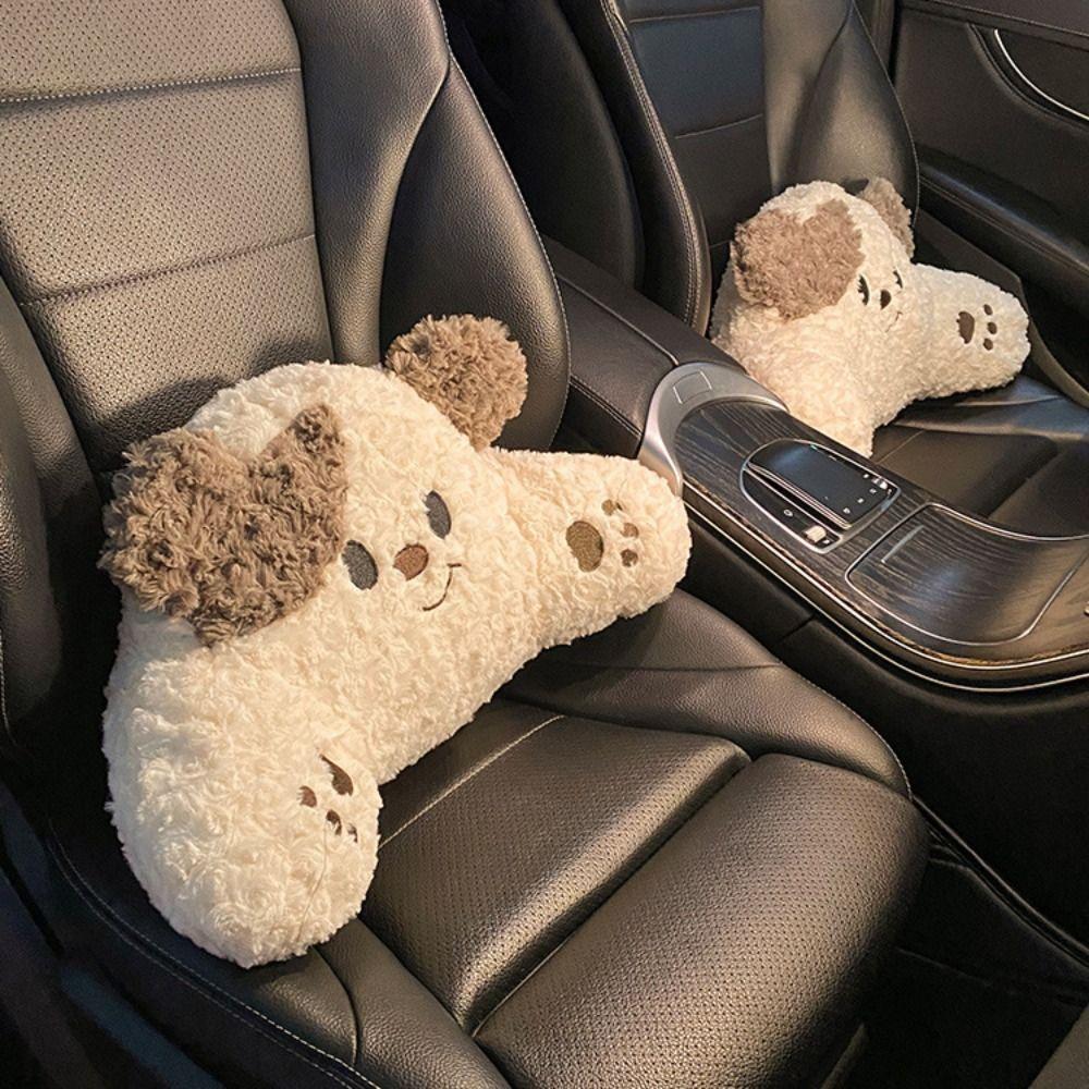 Neck Protection Car Seat Headrest Cartoon Dog Auto Waist Cushion Car Neck Pillow Automobile