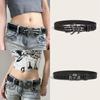Versatile Rivet Belts Casual Gothic Leather Belt Y2k Snap On Waist Belt Unisex