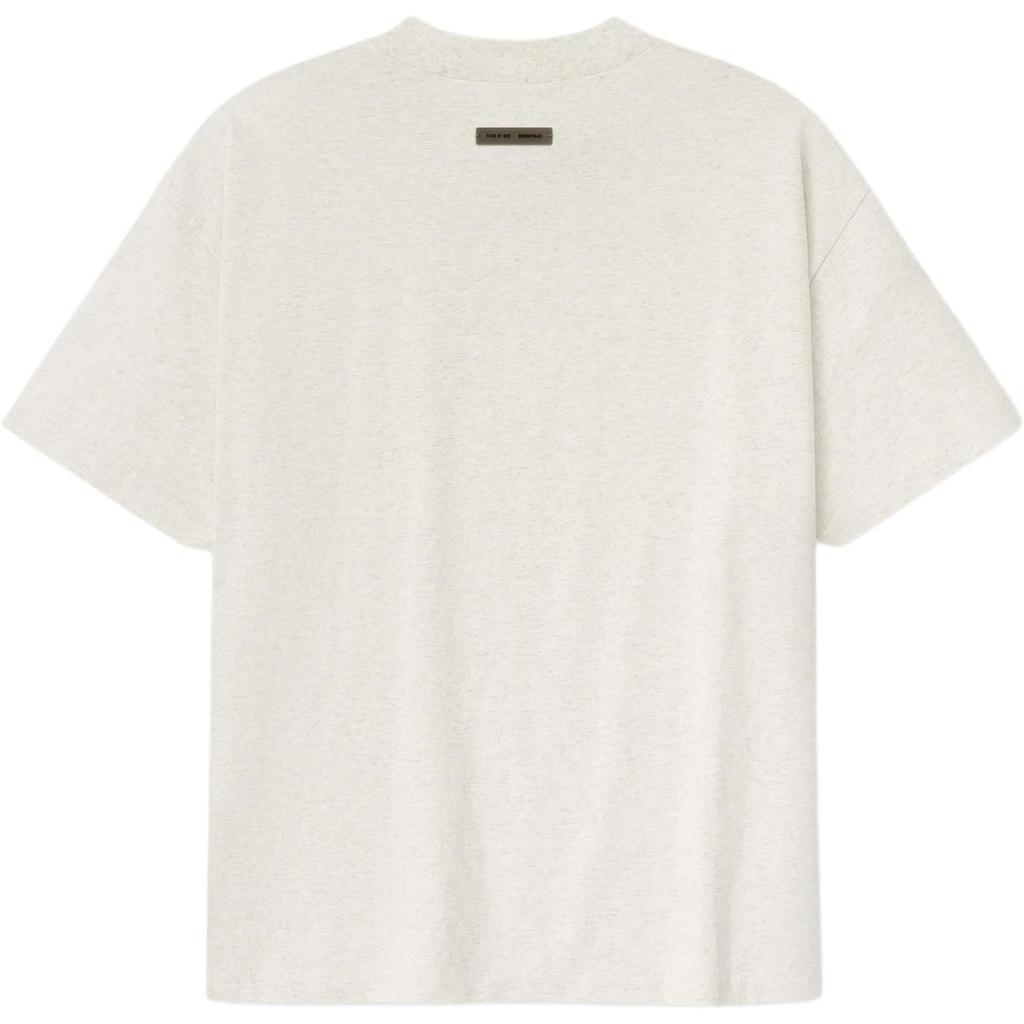Fear of God Essentials Классическая футболка с коротким рукавом Овсяный меланж Мужские топы Кремовый 125HO254192F