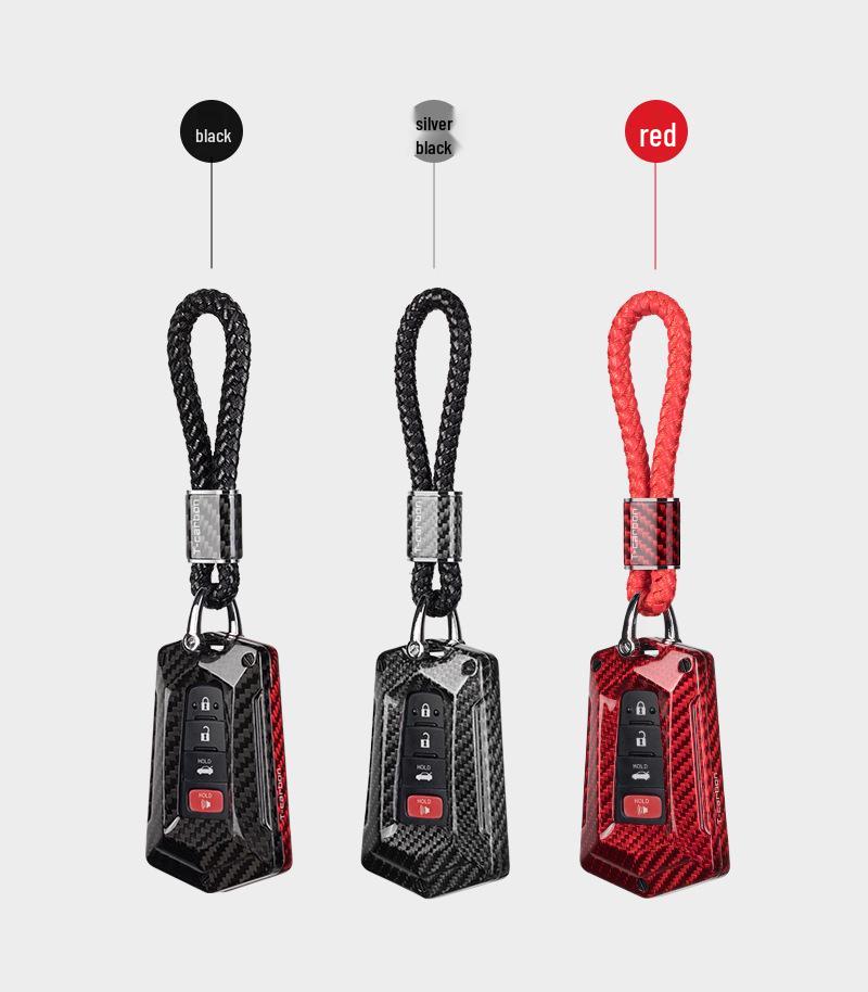 Кейс для ключа из настоящего углеволокна для Toyota Prado Izoa CHR Camry 8-го поколения