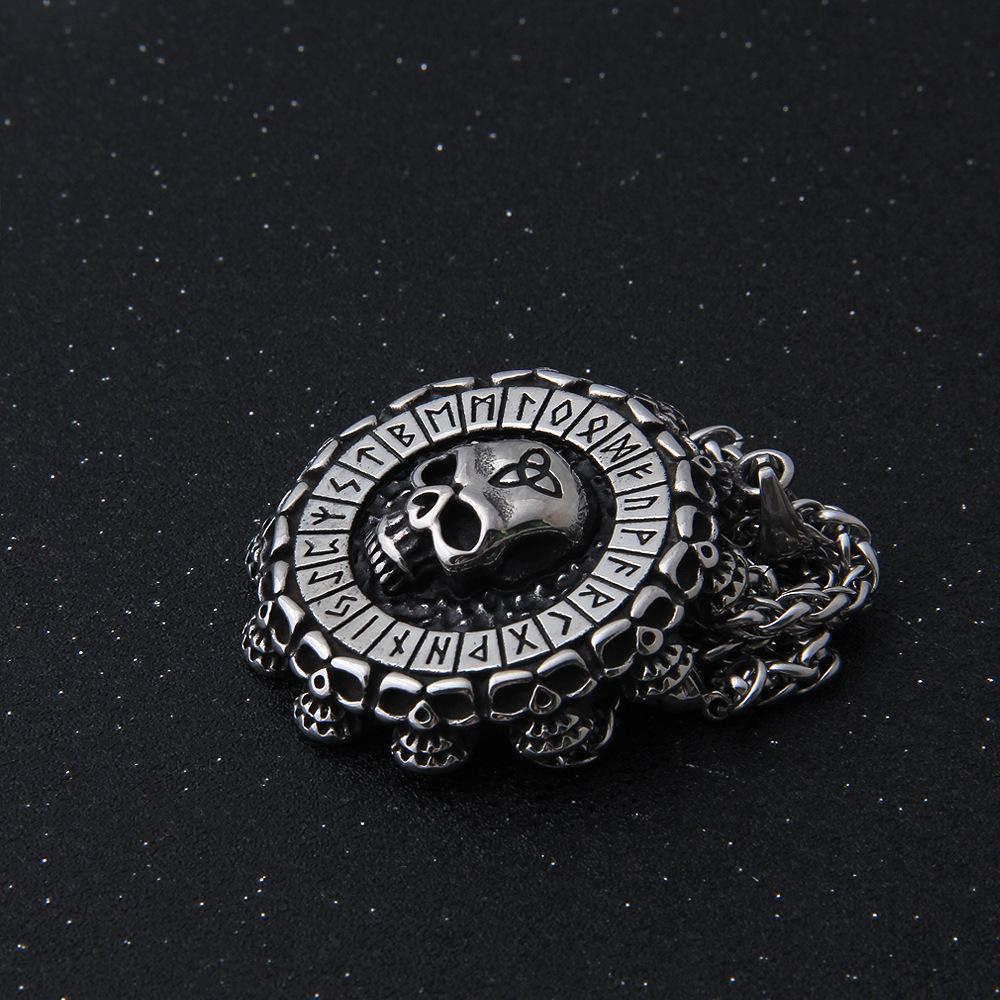 2025 Нержавеющая сталь Викинг Гадание Алфавит Шарм Ожерелья Серебряный Цвет Волчья Лапа Длинные Ожерелья Ювелирные Изделия Колье Модные Аксессуары Креативный Подарок