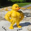 Muscle Duck Statue -3D Desktop Decor,Cute Bookshelf Whimsical Figurine,Multifunctional Indoor/Outdoor Decoration, Home Accessory