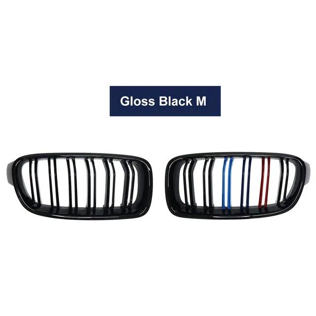 High Quality ABS Front Bumper Grille For BMW 3-Series F30 F31 F35 2012-2018 Sport Grill Double Slat Line Grilles Kindey Grills