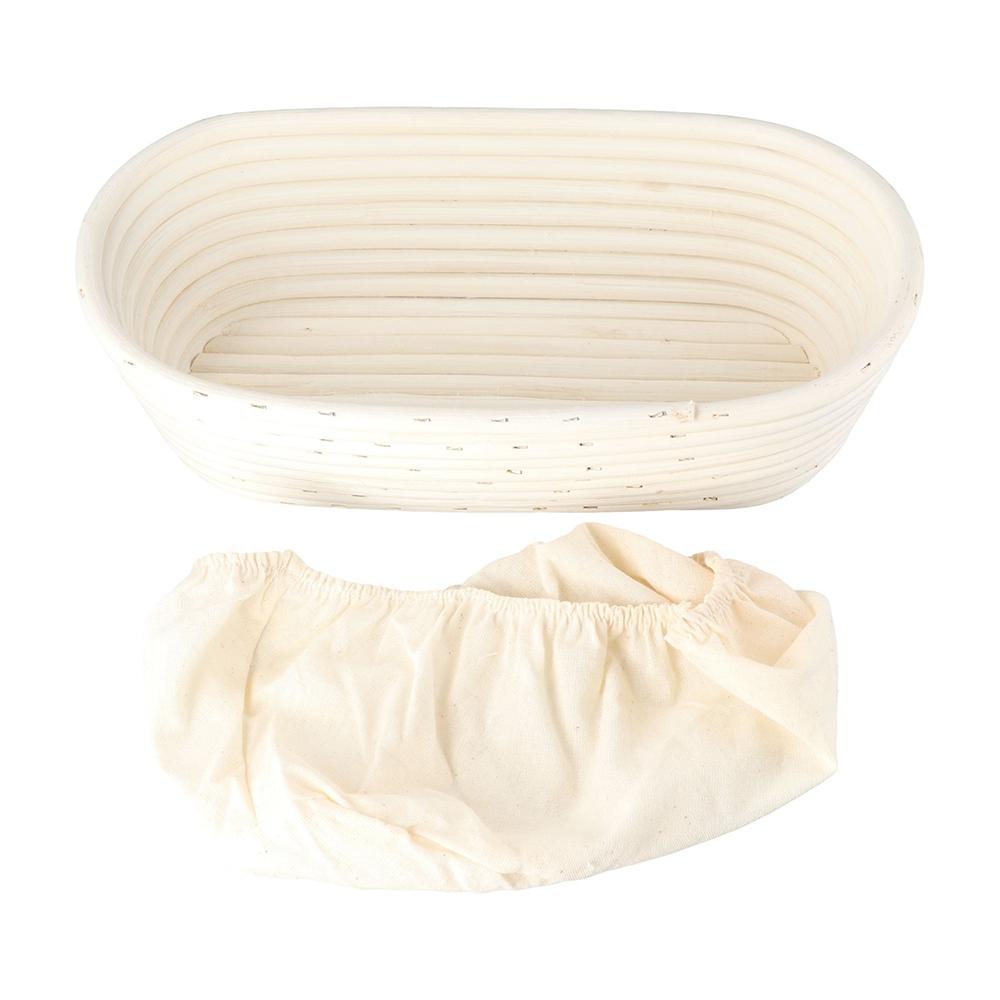 Natural Baking Supplies Handmade Mass Proofing Wicker Rattan Basket Dough Rising Banneton Brotform Liner Baskets
