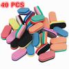 40 шт., мини-микс, красочные пилочки для ногтей, губка для шлифования, профессиональные маникюрные буферные пилочки, инструмент для полировки ногтей