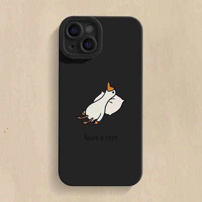 Милый чехол для телефона с мультяшной уткой для Samsung Galaxy S23 Ultra S22 Plus S21 S20 FE Note20 A14 A34 A54 A13 A33 A53 A32 A52s Мягкий чехол
