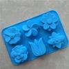 6 Different Flower-shaped Silicone Cake Mold Baking DIY Mold Handmade Soap Mold Aroma Plaster Mold