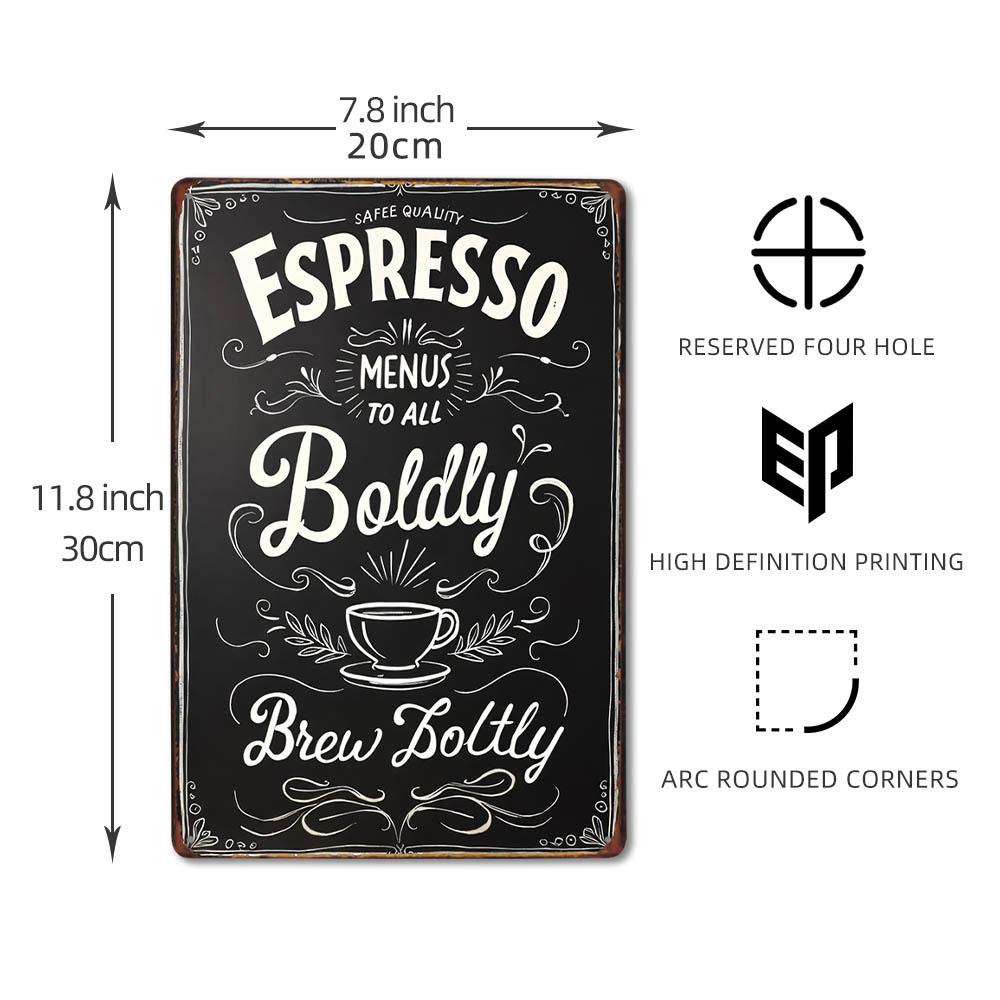 Retro Coffee Metal Tin Sign Vintage Wall Art Decor Grinder Decorative Kitchen Dining Room Home Decor Gift Idea