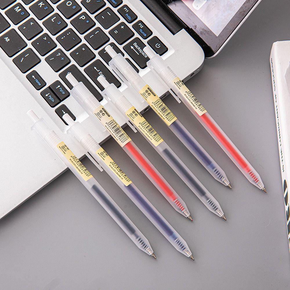 Press Type Gel Pen Quick-drying Ballpoint Pen Simple Signature Pens  Student Test