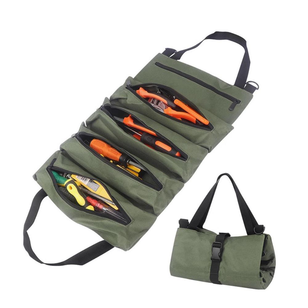 Canvas Tool Kit, Carpentry, Electrician, Specialized Maintenance Storage Bag, Roll, Car Tool Bag, Portable Tool Kit