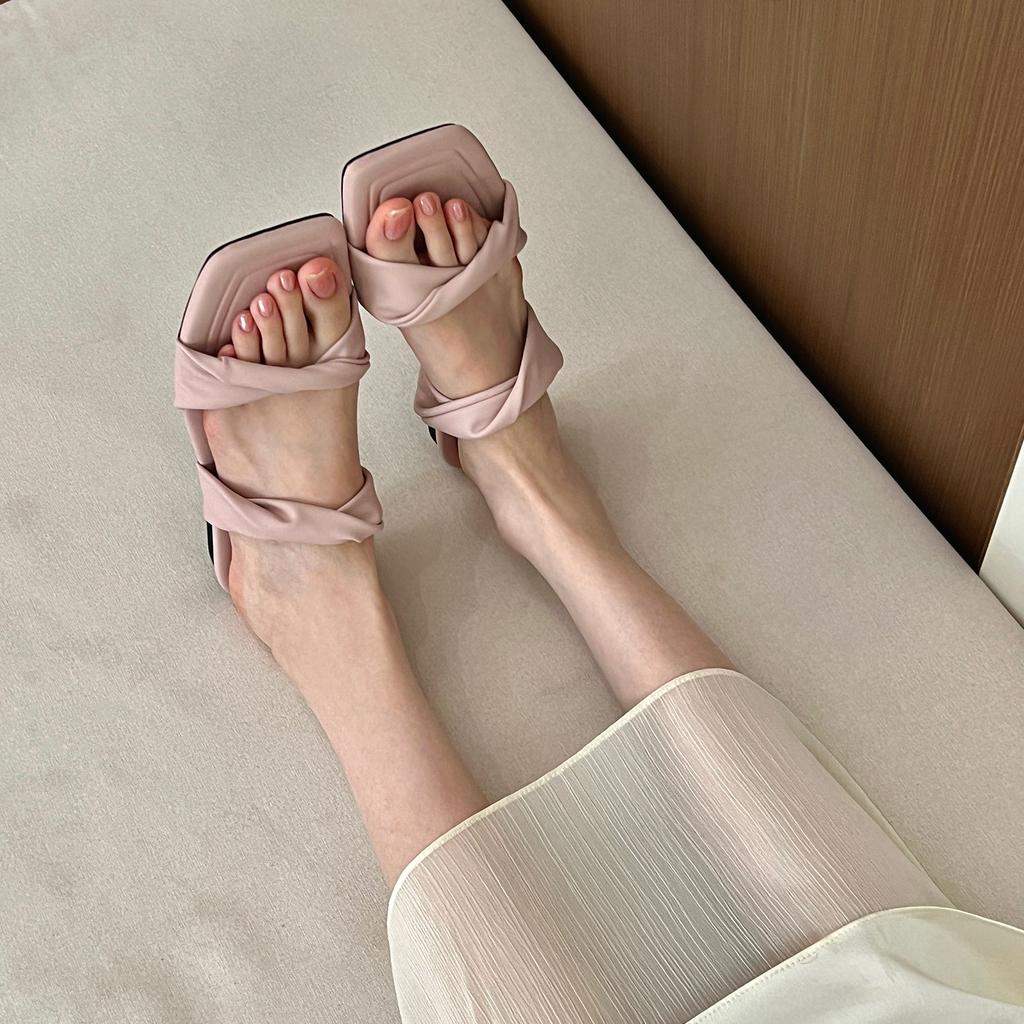 Luo Fansen Is Soft and Easy To Wear! 2025 New Pink and Purple Flat-soled Sandals Women Wear Sandals Soft-soled Shoes In Summer