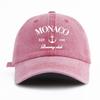 1 шт. Стильная washed бейсболка MONACO для взрослых, минималистичный ретро-стиль, повседневная, мягкая, регулируемая, кепка папы, идеальна в качестве подарка