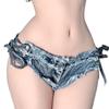 Summer Women Denim Shorts Low Waist Bandage Frayed Short Jeans Short Pants
