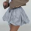 Европейская и американская летняя юбка Y2K в полоску с оборками по краю, женская модная облегающая мини-юбка с высокой талией