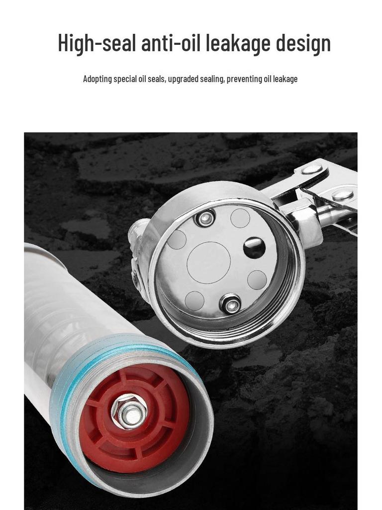 Универсальный набор запасных частей для шприца для смазки: Кожаная манжета, Сальник, Резиновое кольцо, Железный лист, Пластиковые детали