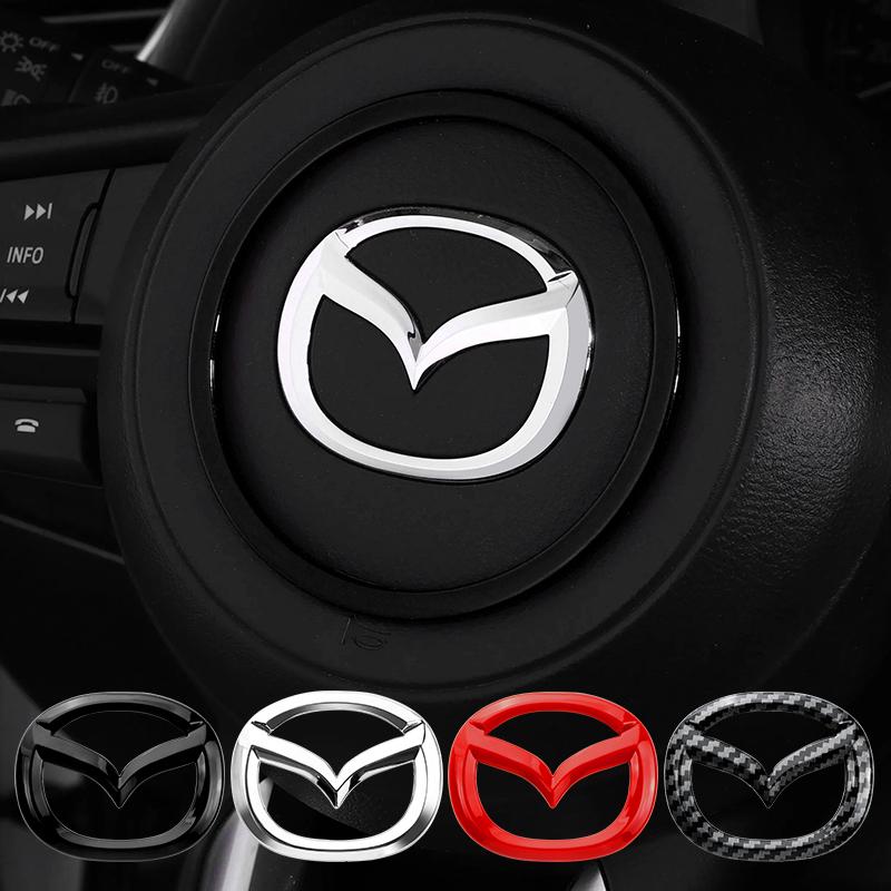 1 шт. ABS Наклейка на центр руля автомобиля для Mazda Atenza CX-4 CX-5 Axela Аксессуары для декора интерьера автомобиля