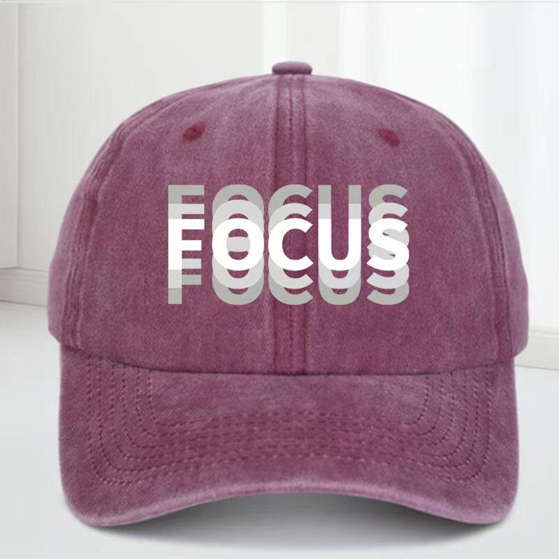 The FOCUS baseball cap is adjustable breathablehand-washedsuitable for both Unisex and WomenIt is breathable and adjustable