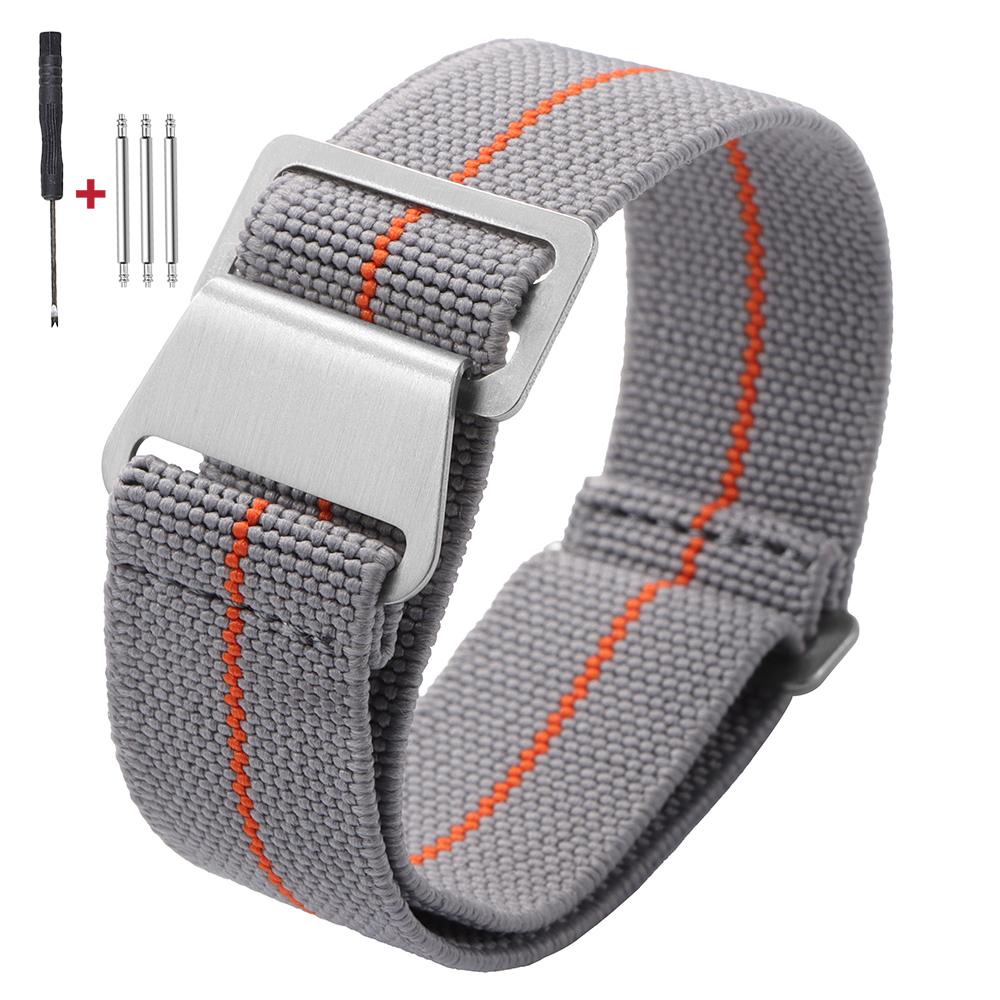 French Military Parachute Comfortable Elastic Nylon Watch Band 18mm 20mm 22mm for Seiko for Tudor for Rolex Strap Sport Bracelet