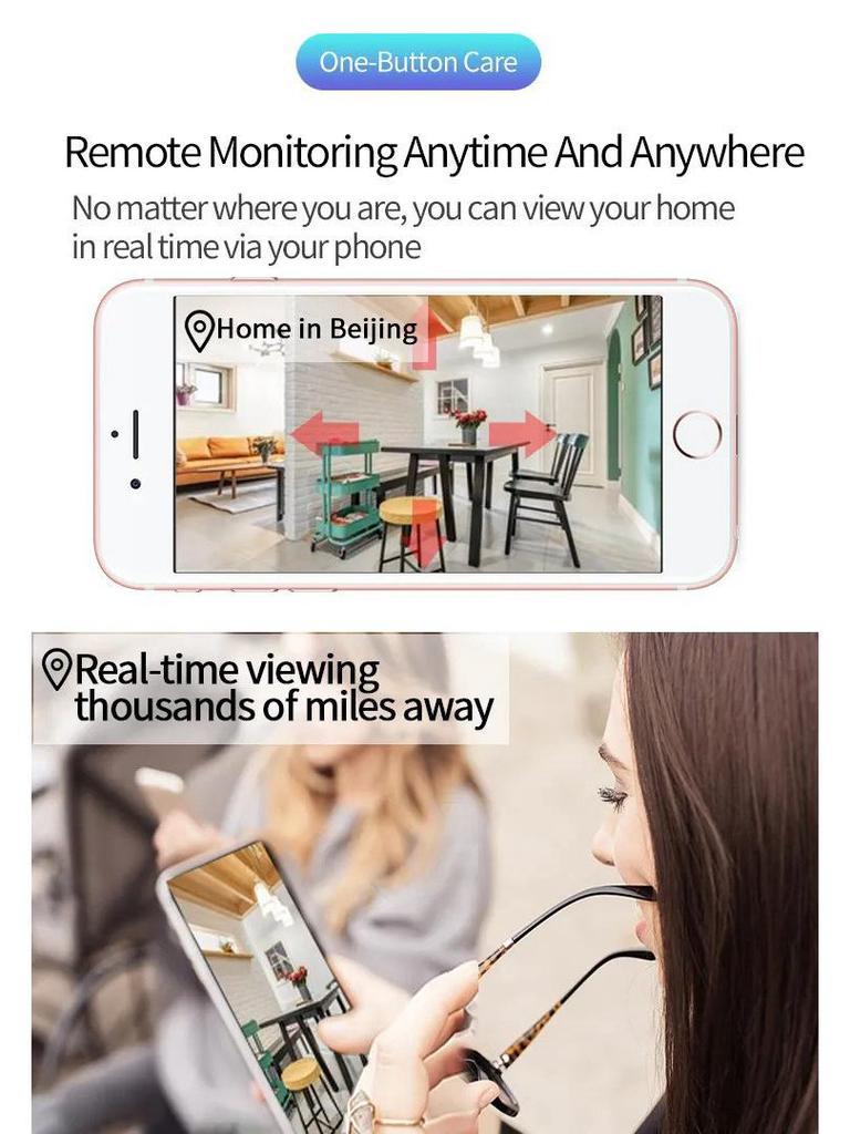 Беспроводная WiFi камера V720 Minion: Одна антенна, Инфракрасное HD ночное видение
