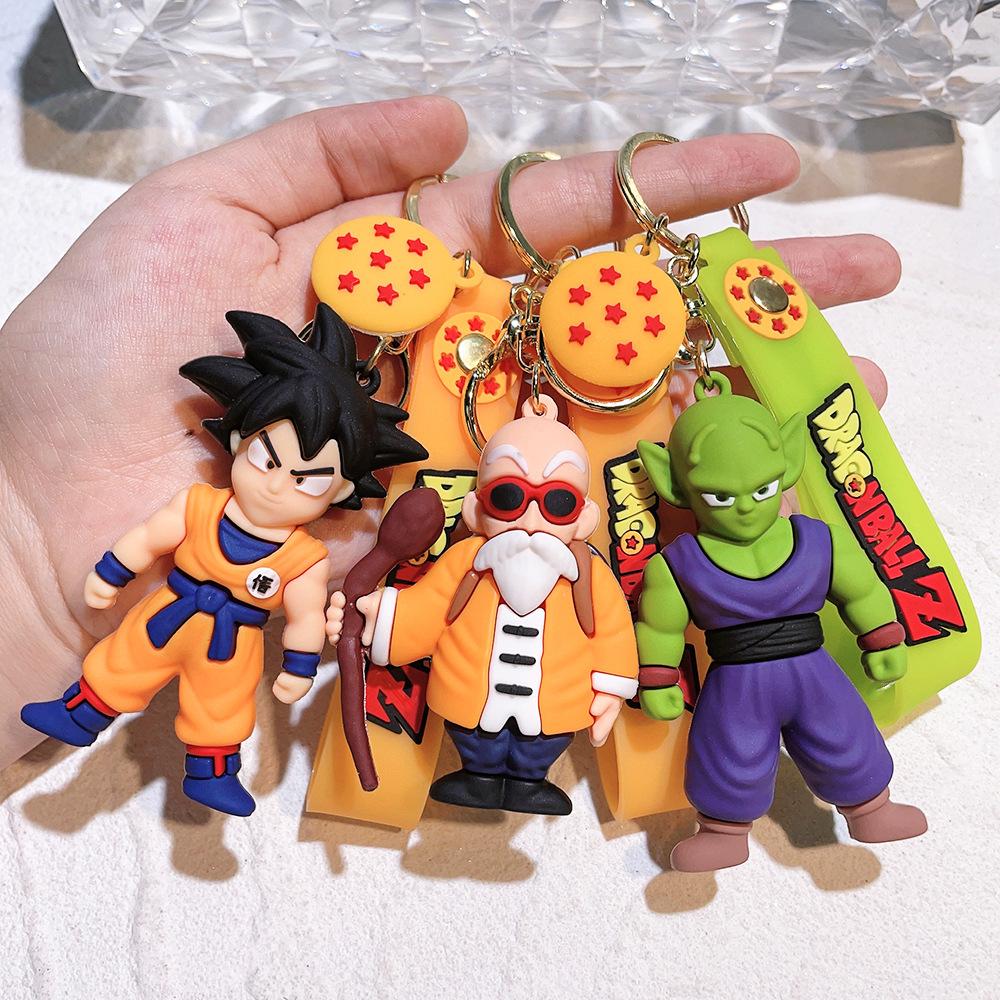 Брелок Dragon Ball Z Аниме Супер Сайян Гоку Фигурка Милый Брелок Подвеска на Сумку Украшение для Машины Аксессуары для Ключей Детская Игрушка Рождественские Подарки
