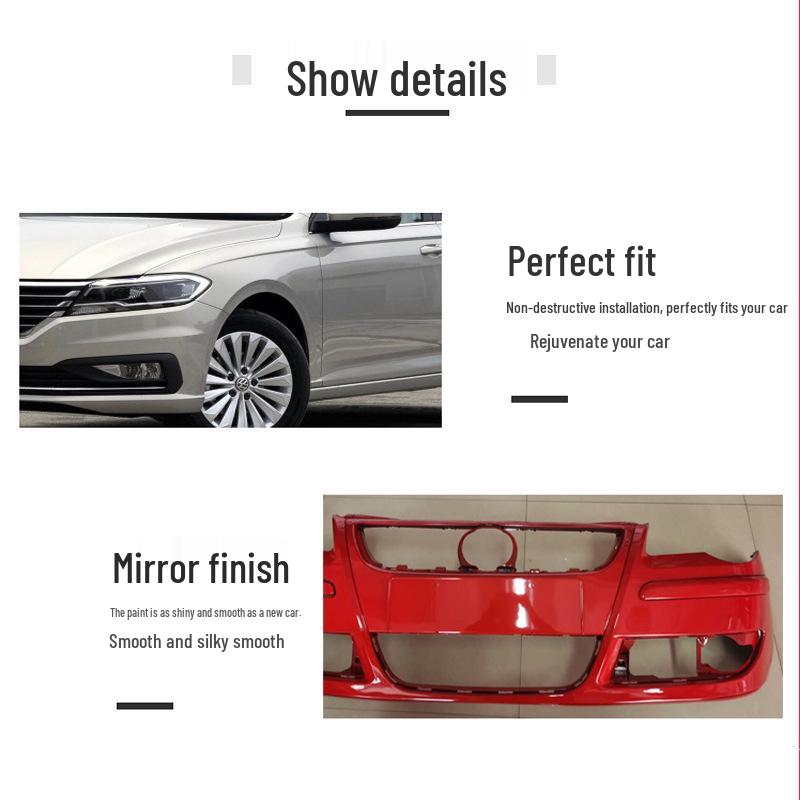 Подходит для Geely Vision 2020 и 2021: передний бампер, защита, окрашенная окантовка, улучшенные оригинальные детали.