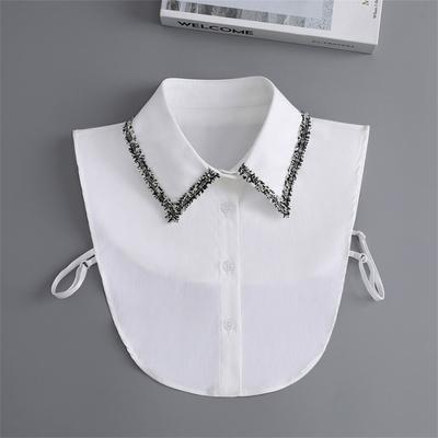 Women's Shirt Fake Collar Versatile Fashion Half Shirt Detachable Collar Spring and Autumn Sweater Tops False Collars Ties