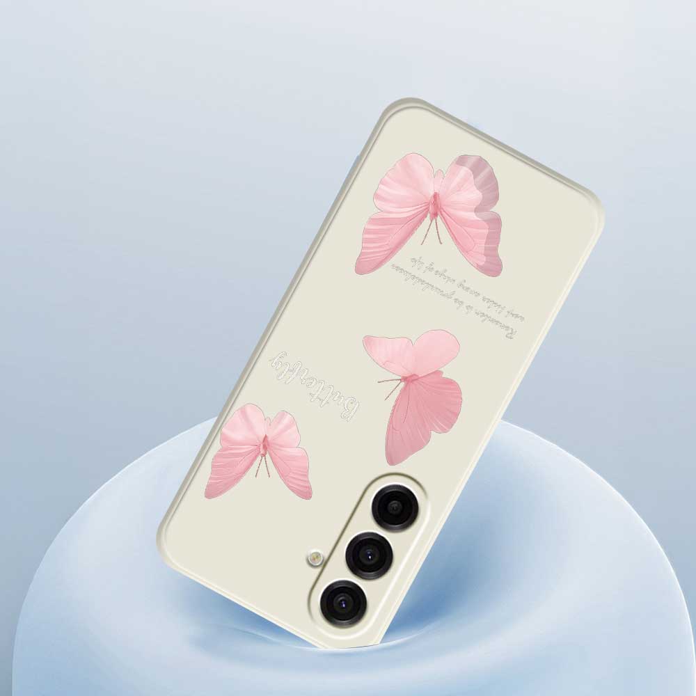 For Samsung Galaxy A17 5G Case Butterfly Pattern Printing Straight Edge TPU Phone Back Cover