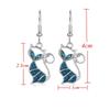 1Pair Trendy Women Elegant Gift Opal Cat Earrings Jewelry Hook Ear Stud Drop Dangle