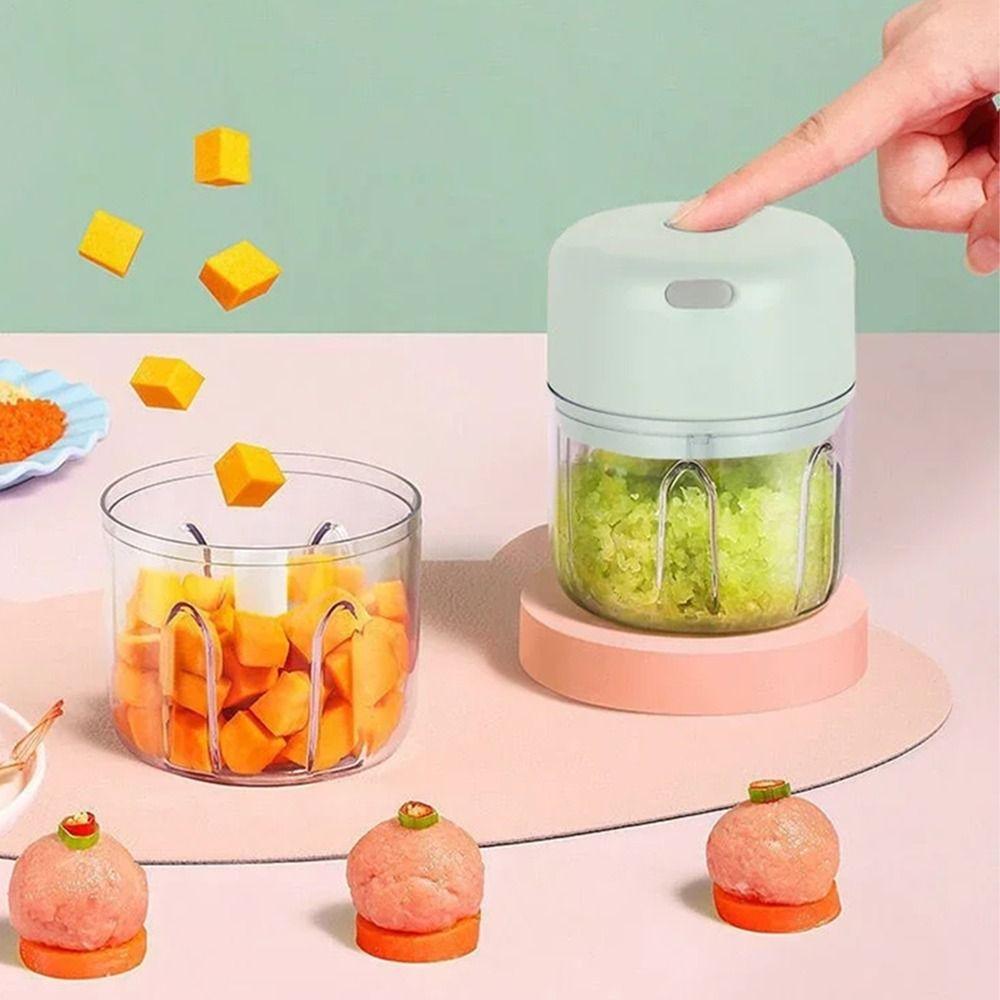 100/250ml Electric Food Chopper Household Garlic Masher Machine Condiment Grinder  Kitchen Gadgets