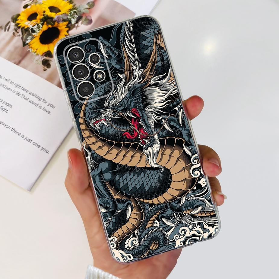 Чехол для Samsung Galaxy A13 A23 A33 A53 5G Милый Расписной Чехол Прозрачный Силиконовый Мягкий ТПУ Чехол для Телефона Для Samsung A53 A 13 23 33 Сумки