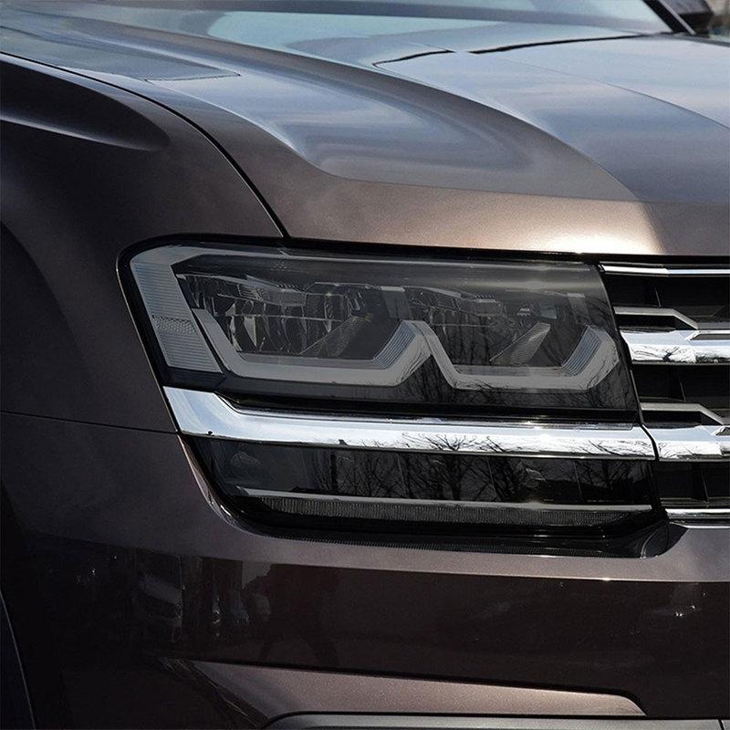 PPF Car Headlight Protective Film Headlamp Transparent Black TPU Sticker for Volkswagen VW Atlas Teramont 2017- Accessories