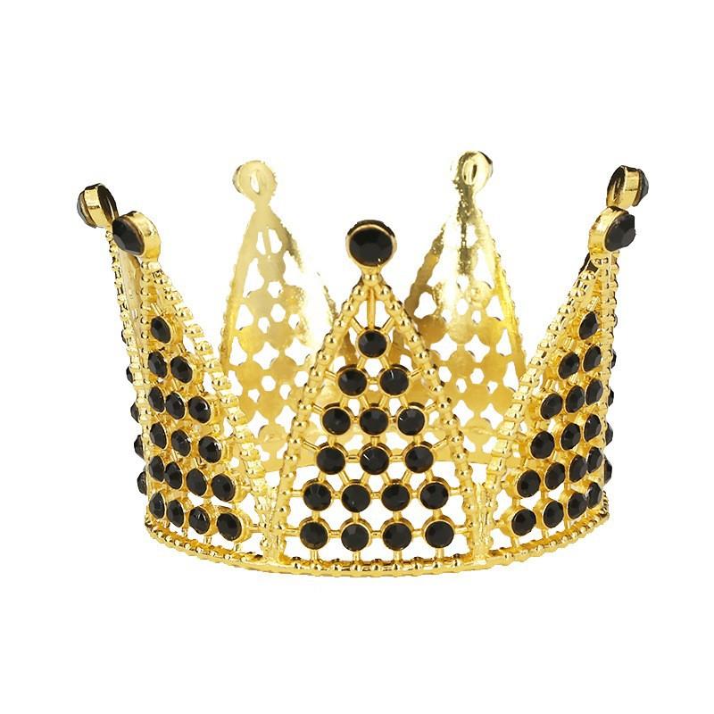 Корона для вечеринки, дня рождения, выпечки, украшения, шоу, детские аксессуары для волос, свадебные аксессуары, круглая тиара, сплав, стразы, корона