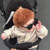 Cute Durian Baby Wig Hat Thick Halloween Toddler Beanies Novelty Winter Baby Knitted Hat  Cosplay