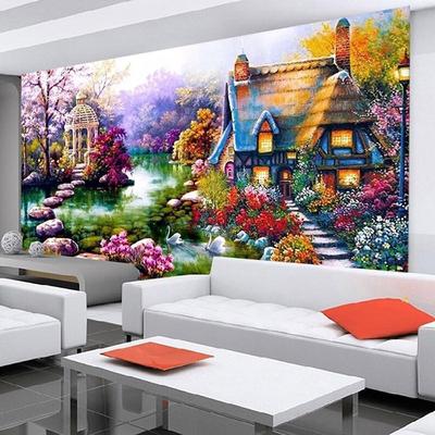 5D алмазная мозаика.Домик у холма