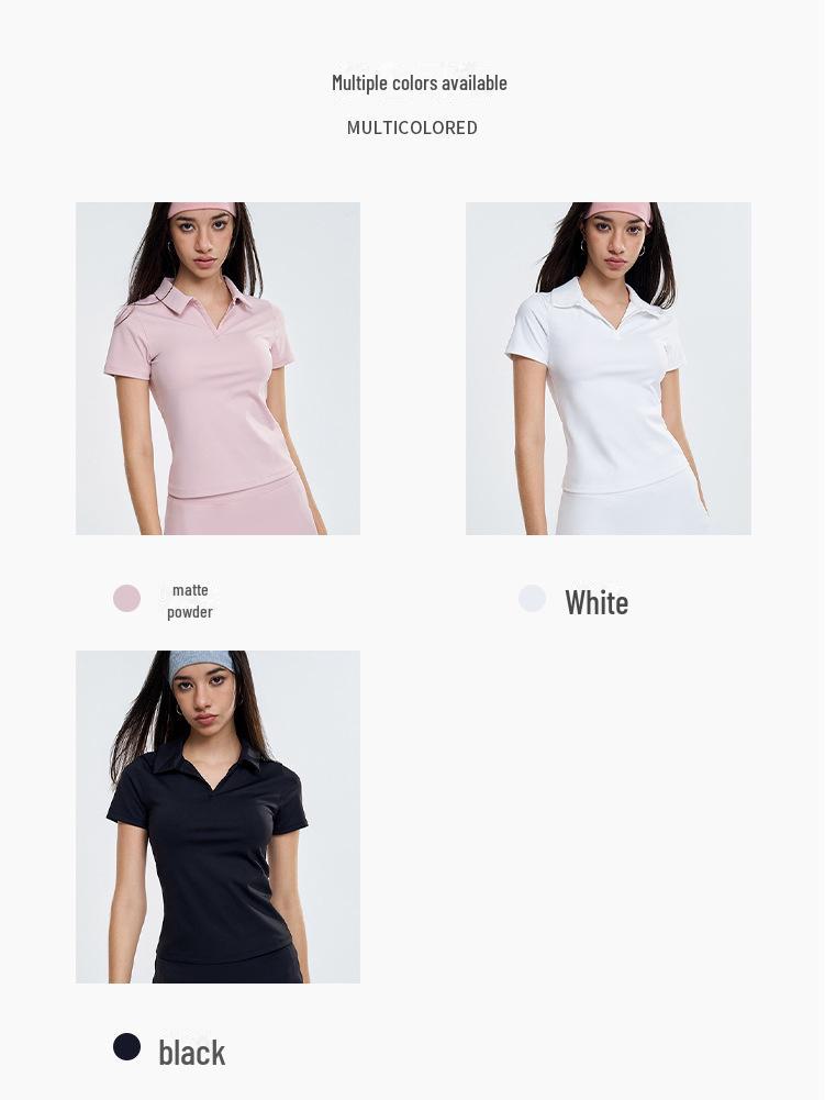 Женская быстросохнущая теннисная рубашка-поло для занятий спортом на открытом воздухе и йогой