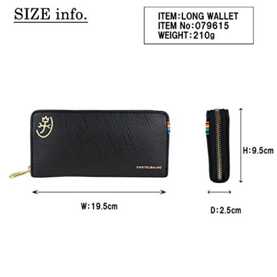 Длинный кошелек с круглой молнией Rainbow Black [Castelbajac] [01]