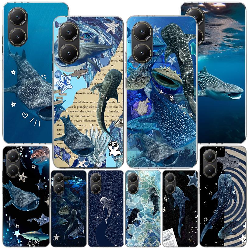 Чехол для телефона Xiaomi Poco X5 X6 X7 Pro X4 Gt F7 Ultra M8 M7 Redmi 15C 15 13C 13 12C 12 с изображением китовой акулы Ocean Whale Shark Уникальная обложка Coque Poc