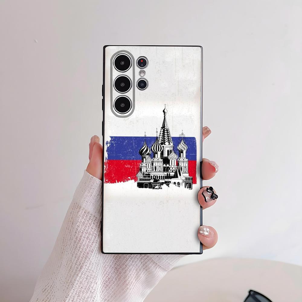 Чехол для телефона Флаг России Для Samsung серии S s21 s22 s23 s24 s25 FE Plus Ultra Мягкий ТПУ Чехол, приятный для кожи