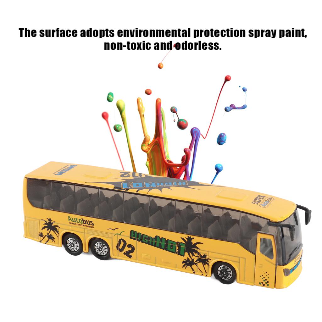 1:50 Simulation Transit Bus Model Toy Alloy Pull Back Bus Toy with Light and Music for