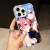 ReZero Рем Рам Желе Двухслойный Светло-голубой Чехол для Мобильного Телефона для iPhone 17 16 15 14 13 12 11 Air Pro Max Plus Защитный