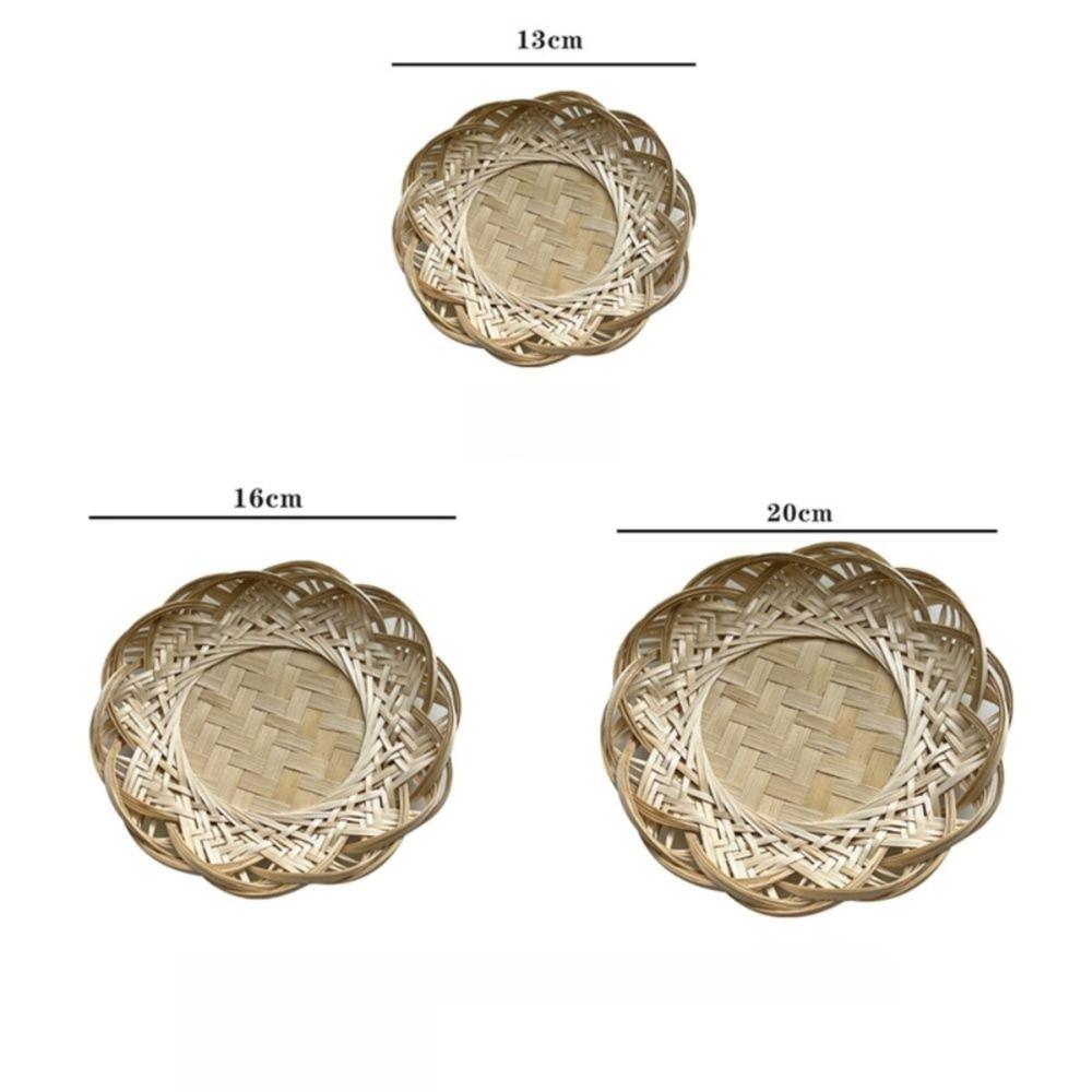 Круглая плетеная корзина для хлеба Домашний органайзер Плетеная бамбуковая корзина Декоративный сервировочный поднос Гостиная