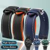 20mm 22mm 23mm 24mm Nylon Rubber Bottom Waterproof Watch Band for Longines IWC Pilot Mark 18 Seiko Omega Series Watchband Strap